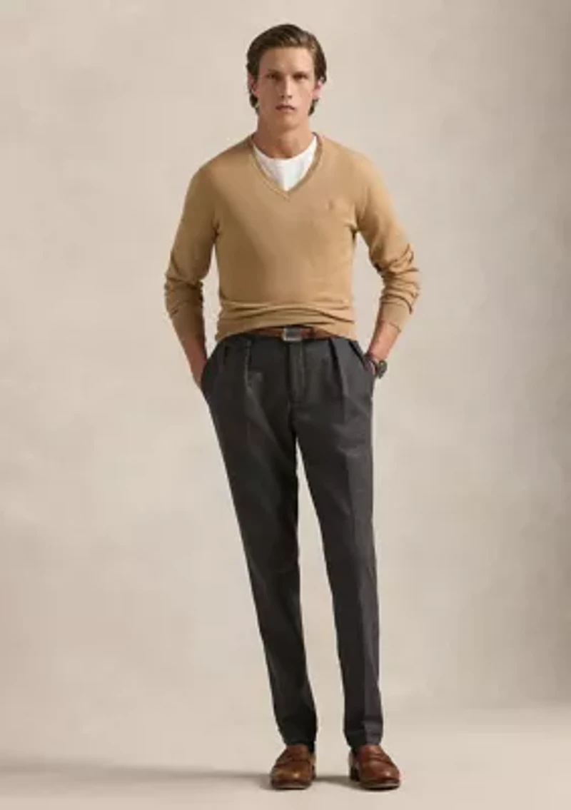 Washable Wool V-Neck Sweater