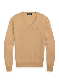 Washable Wool V-Neck Sweater