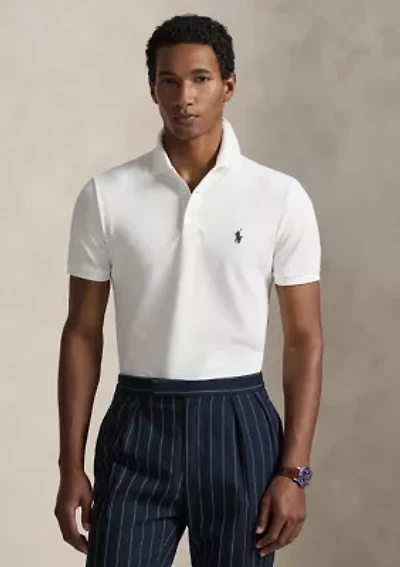 Custom Slim Fit Stretch Mesh Polo Shirt