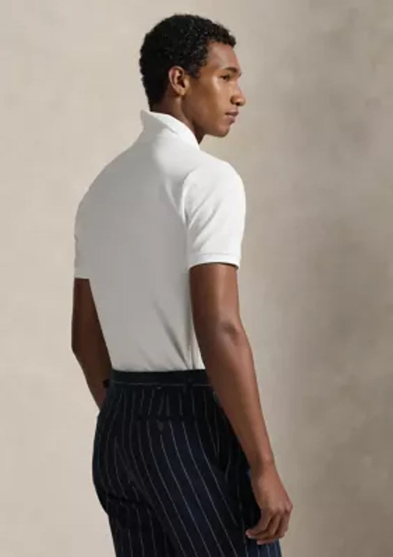 Custom Slim Fit Stretch Mesh Polo Shirt