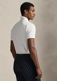 Custom Slim Fit Stretch Mesh Polo Shirt