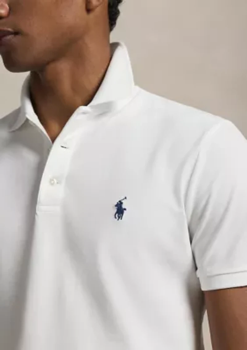 Custom Slim Fit Stretch Mesh Polo Shirt