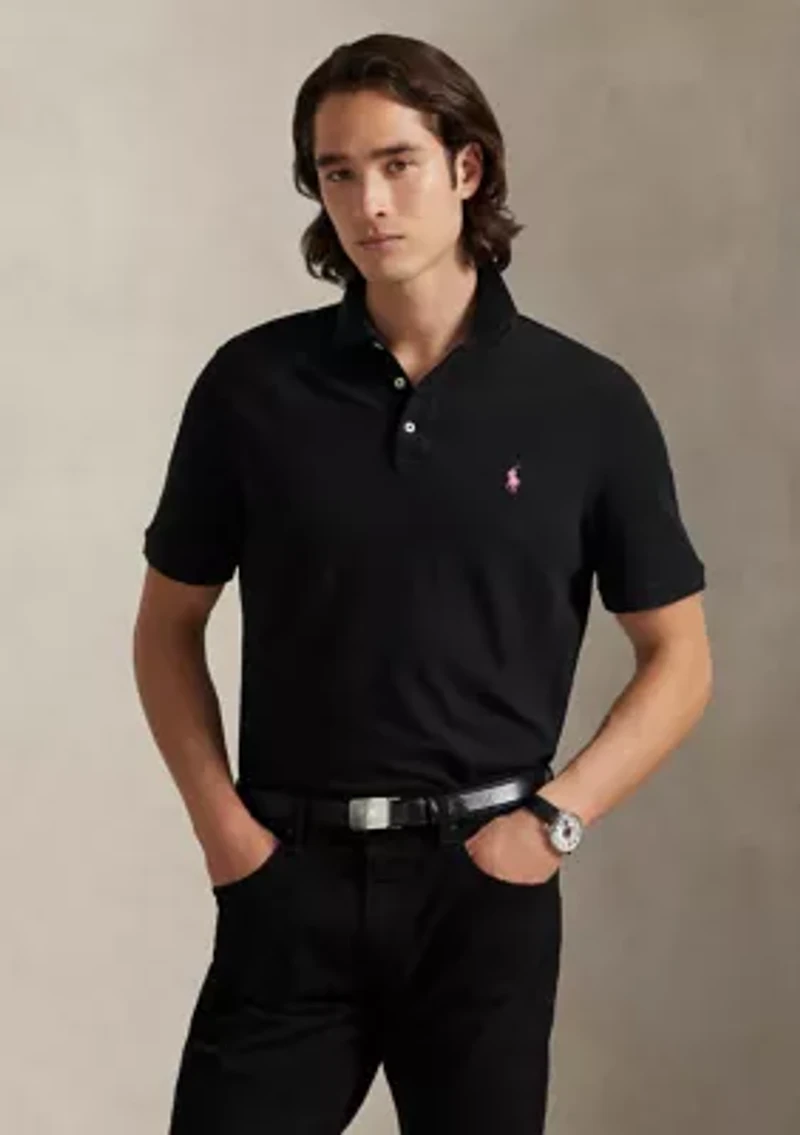 Pink Pony Stretch Mesh Polo Shirt