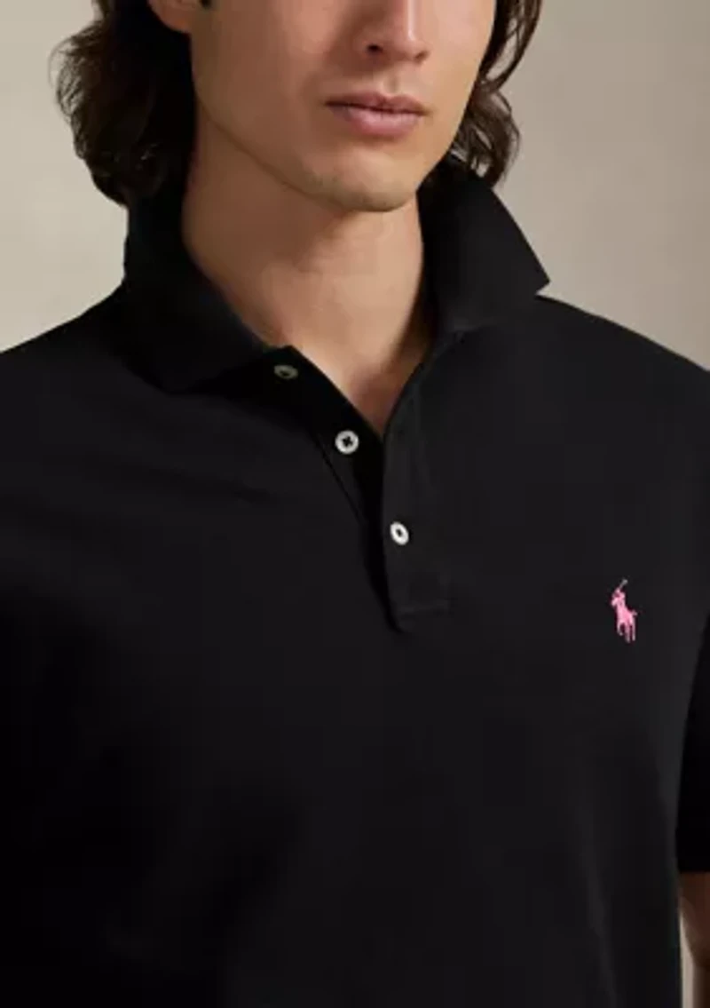 Pink Pony Stretch Mesh Polo Shirt