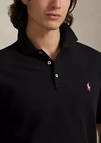 Pink Pony Stretch Mesh Polo Shirt
