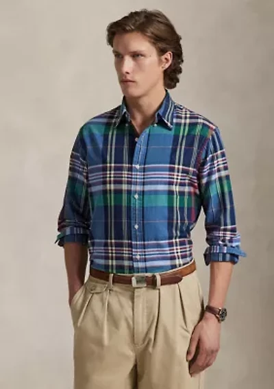 Classic Fit Plaid Oxford Shirt