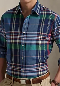 Classic Fit Plaid Oxford Shirt