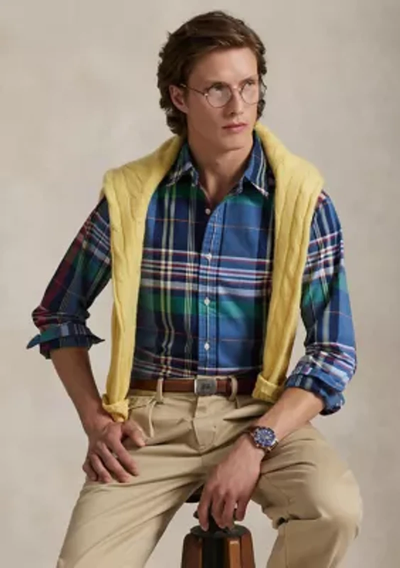 Classic Fit Plaid Oxford Shirt