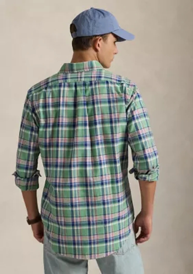 Men's Classic Fit Plaid Oxford Shirt