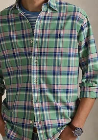 Men's Classic Fit Plaid Oxford Shirt