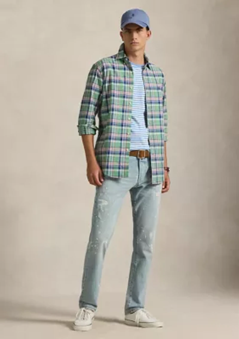 Men's Classic Fit Plaid Oxford Shirt