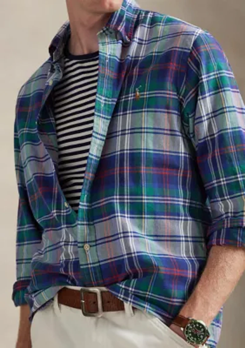 Classic Fit Striped Oxford Shirt