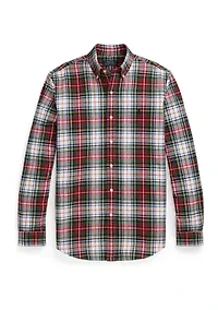 Classic Fit Plaid Brushed Oxford Shirt