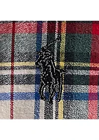 Classic Fit Plaid Brushed Oxford Shirt