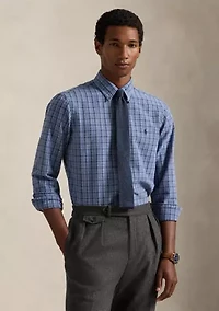 Classic Fit Plaid Brushed Oxford Shirt