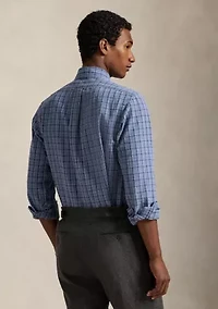 Classic Fit Plaid Brushed Oxford Shirt