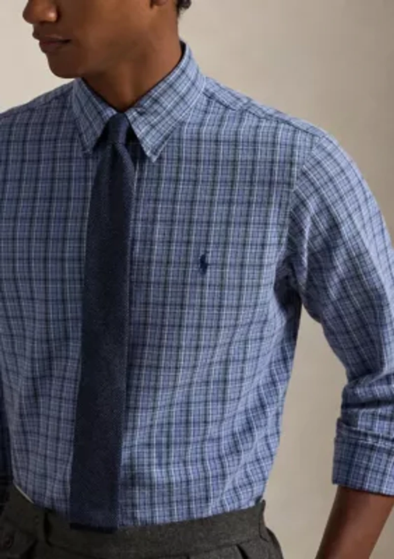 Classic Fit Plaid Brushed Oxford Shirt