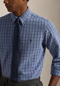 Classic Fit Plaid Brushed Oxford Shirt
