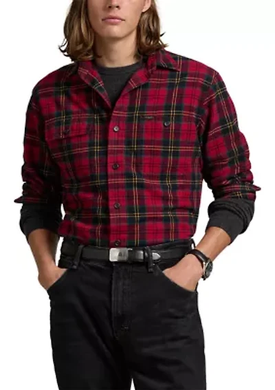 Classic Fit Plaid Brushed Oxford Shirt