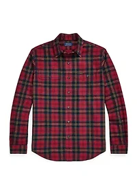 Classic Fit Plaid Brushed Oxford Shirt