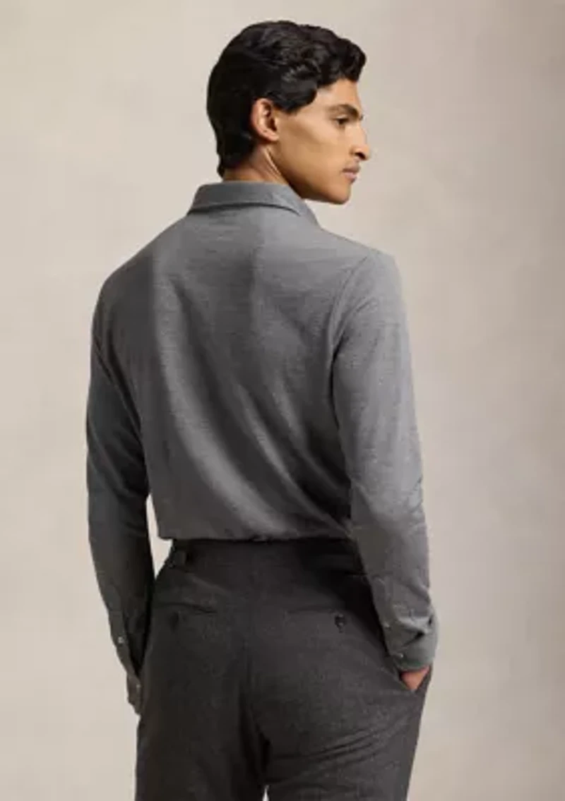 Custom Slim Fit Herringbone Polo Shirt