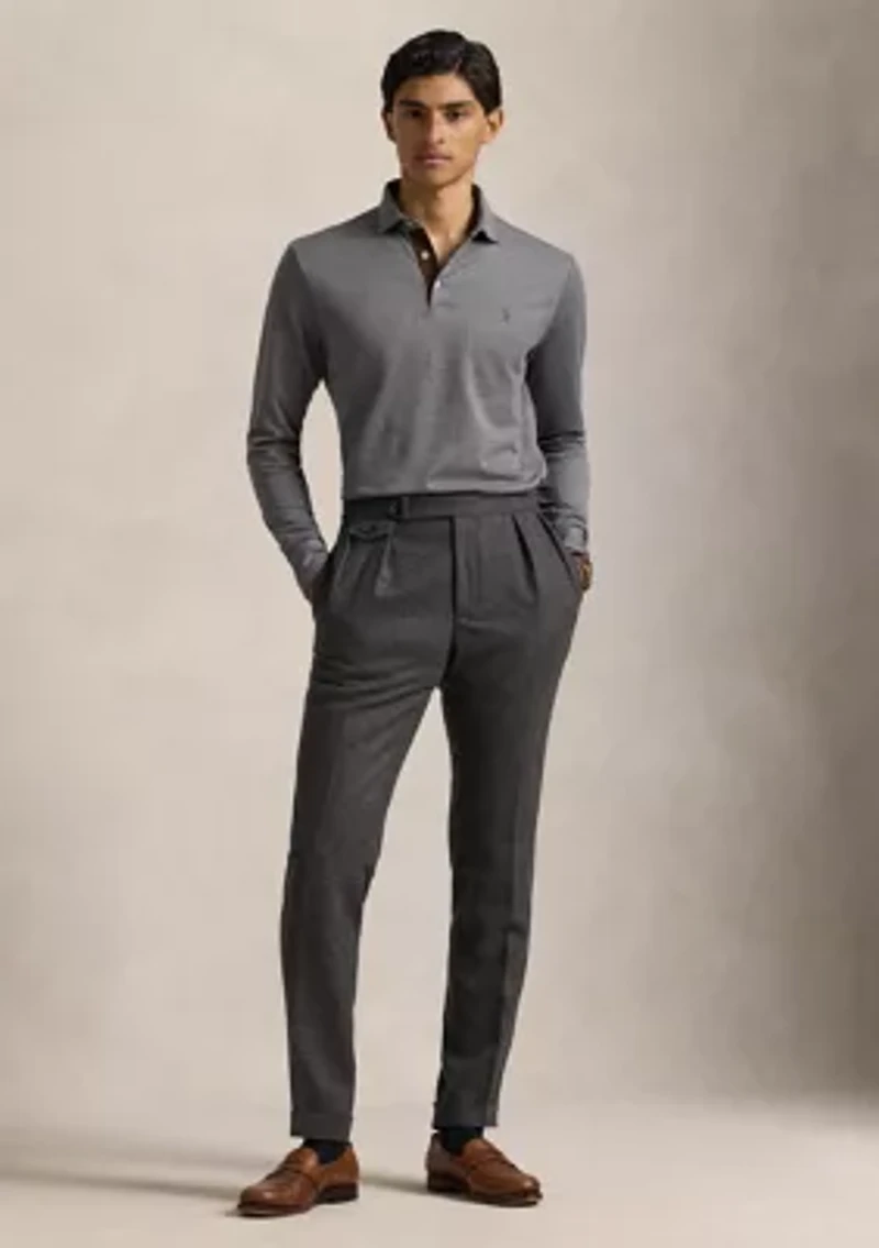 Custom Slim Fit Herringbone Polo Shirt
