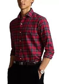 Classic Fit Plaid Twill Shirt