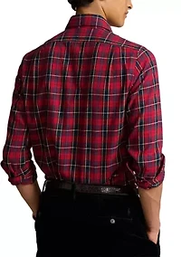 Classic Fit Plaid Twill Shirt