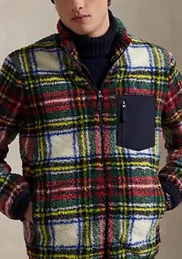 Plaid Pile Fleece Hybrid Jacket