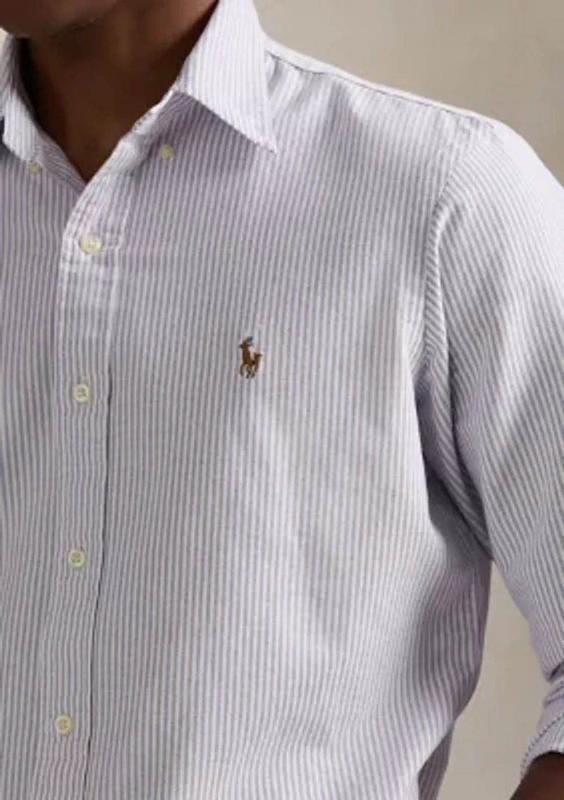 Men's Custom Fit Striped Oxford Shirt