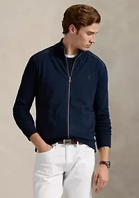 Hybrid Full-Zip Mock neck Sweater
