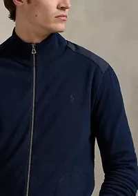 Hybrid Full-Zip Mock neck Sweater