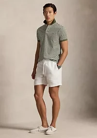 Men's Custom Slim Fit Striped Mesh Polo Shirt