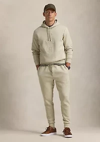 Leather-Pony Double-Knit Hoodie