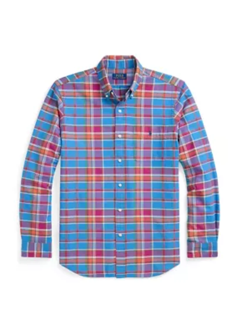 Classic Fit Plaid Oxford Shirt