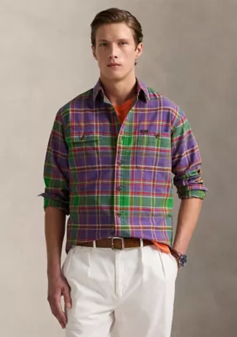 Classic Fit Plaid Oxford Workshirt