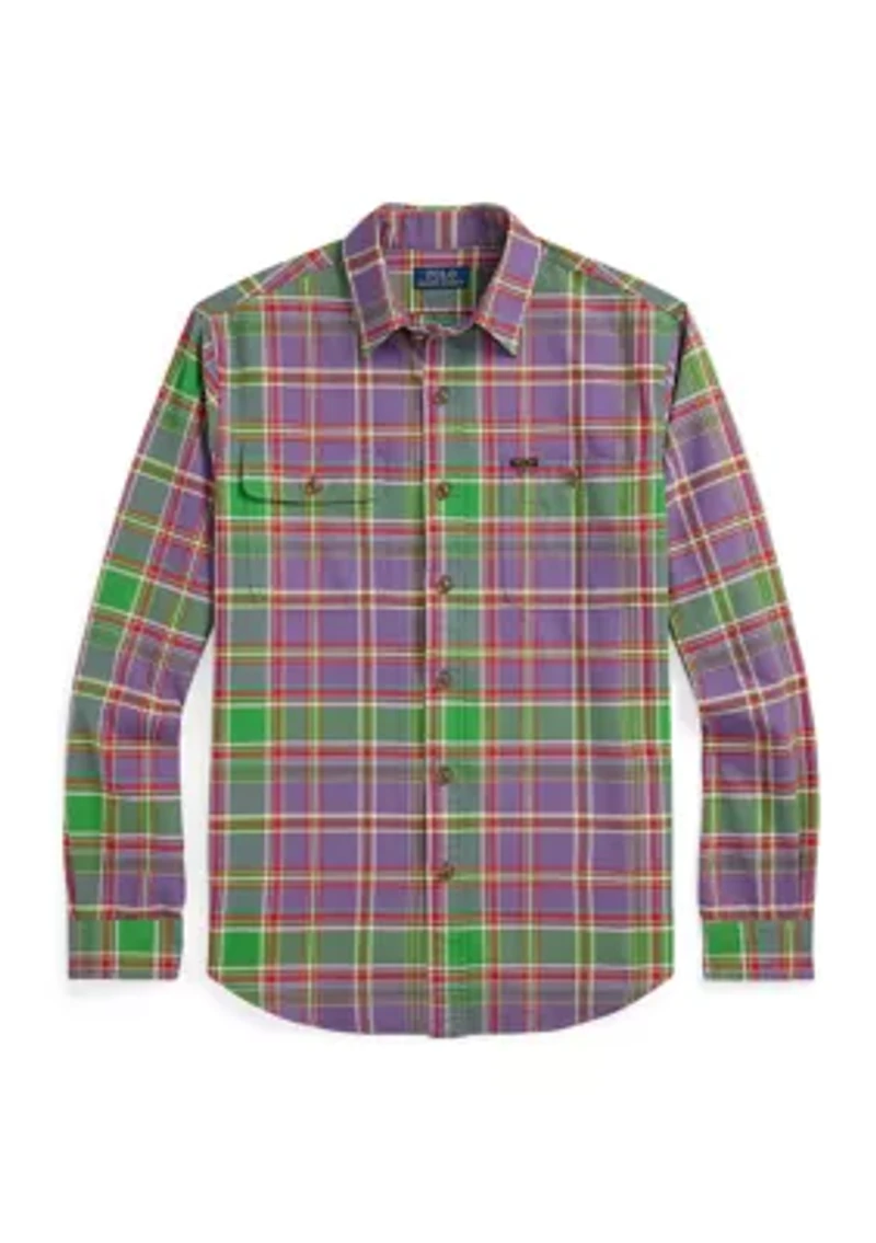 Classic Fit Plaid Oxford Workshirt