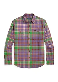 Classic Fit Plaid Oxford Workshirt