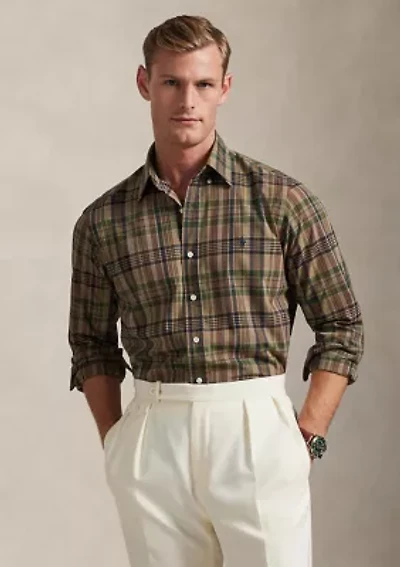 Men's Classic Fit Plaid Performance Shirt