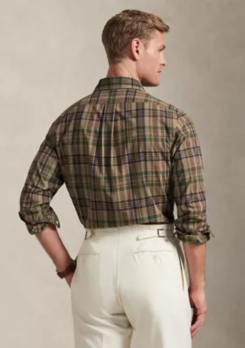 Men's Classic Fit Plaid Performance Shirt