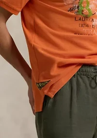 Classic Fit Mesh Graphic Polo Shirt