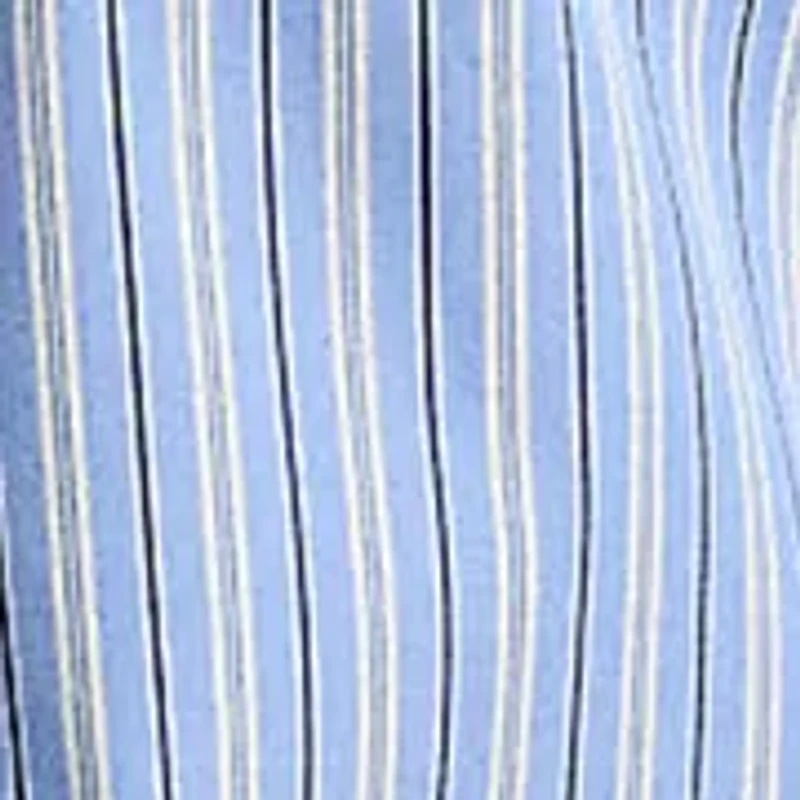 Classic Fit Striped Stretch Poplin Shirt