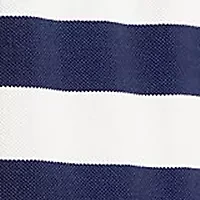 Classic Fit Striped Mesh Polo Shirt