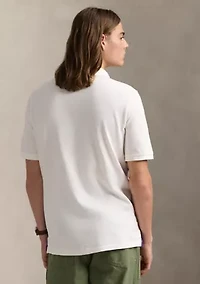 Classic Fit Mesh Graphic Polo Shirt