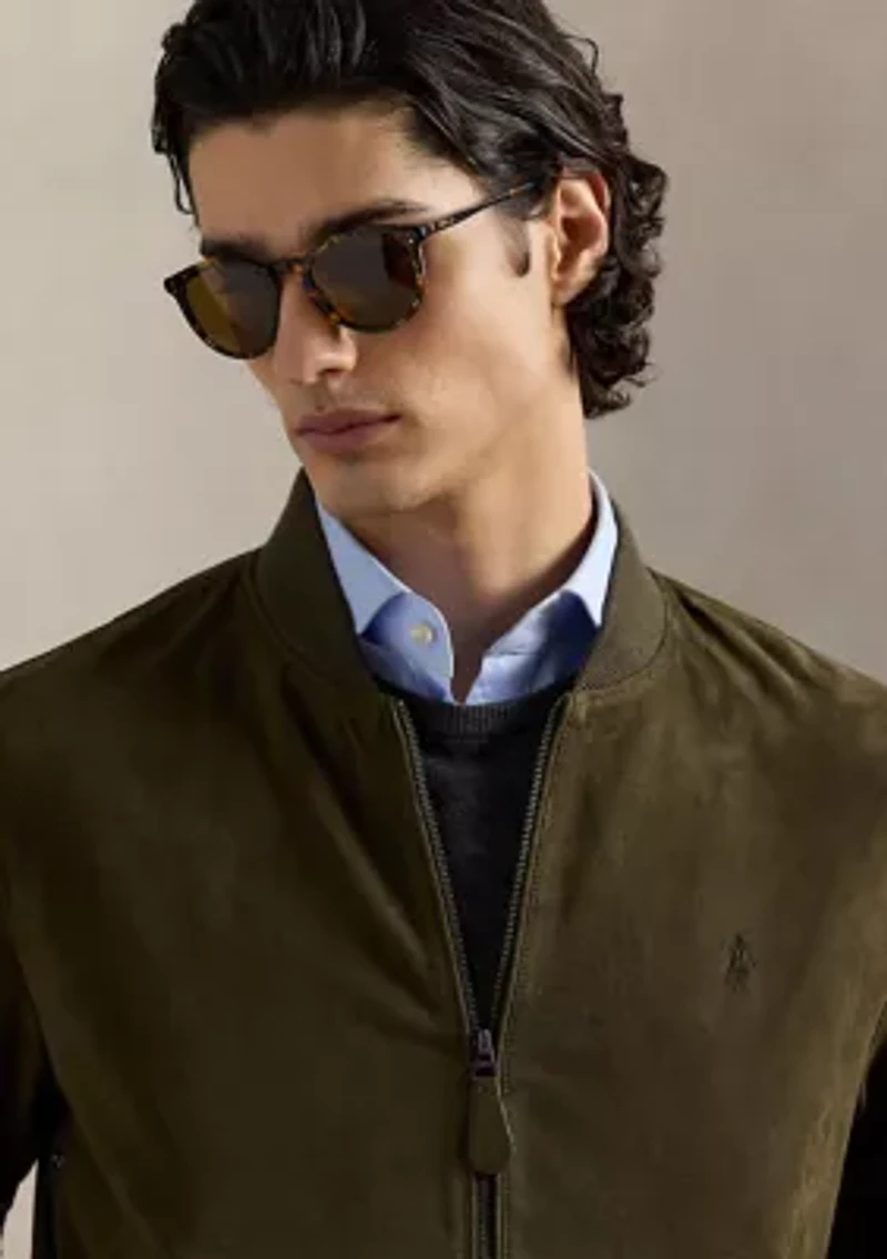 Suede Bomber Jacket