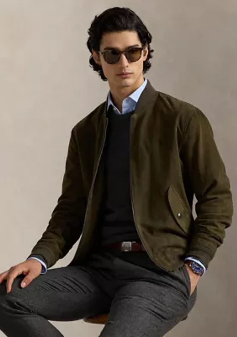 Suede Bomber Jacket