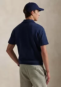 Loopback Fleece Polo Collar Short Sleeve Sweatshirt