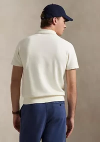 Loopback Fleece Polo Collar Short Sleeve Sweatshirt
