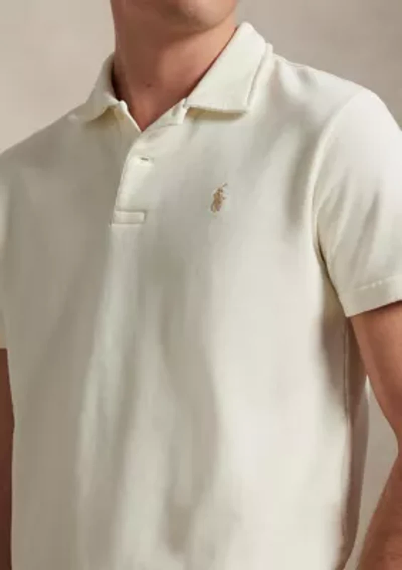 Loopback Fleece Polo Collar Short Sleeve Sweatshirt