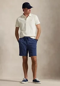 Loopback Fleece Polo Collar Short Sleeve Sweatshirt